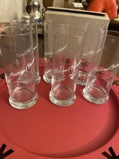 6 BICCHIERI PUBBLICITARI MARTINI BIANCO NELLA SCATOLA