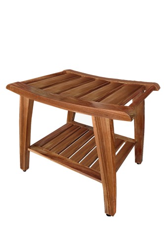 Sgabello panca doccia legno - in,