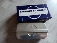 Vintage BOLLITORE  INOX e siringa  in Vetro NUOVA