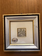 Quadro Emyl Serè in Lamina d' argento puro con riporti in oro 24kt
