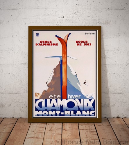 Poster sci chamonix - poster, eté