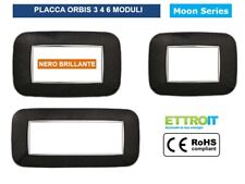 Bticino AXOLUTE  Placche Placca compatibile  3 4 6 Posti ORBIS NERO BRILLANTE