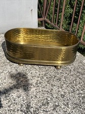 Margherita media fioriera Vaso ottone martellato vintage  terrazzo giardino