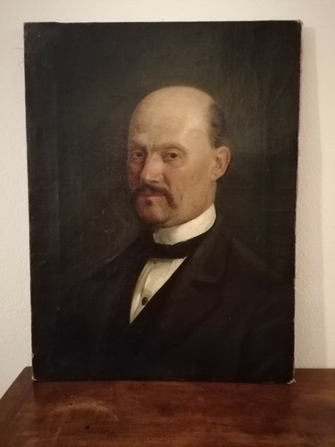 Quadro epoca con ritratto - con,