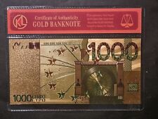 Banconota da 1000 Euro Dorata