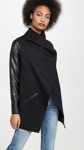 Giacca ecopelle spanx nera - giacca,
