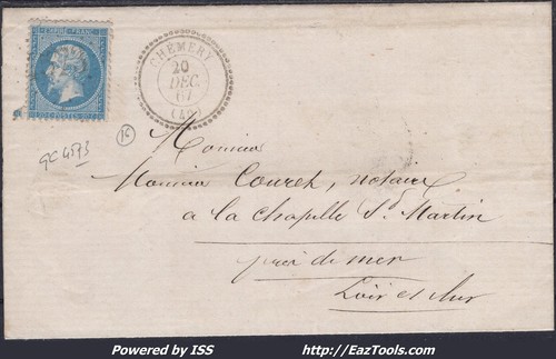 France sur lettre gc - france, n°22