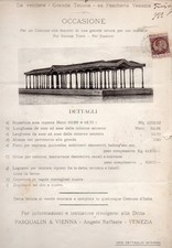 Avviso di ventita per Tettoia  ex PESCHERIA VENEZIA  1908
