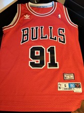 Adidas Chicago Bulls Dennis Rodman 91 maglia maglia NBA Hardwood Classics 