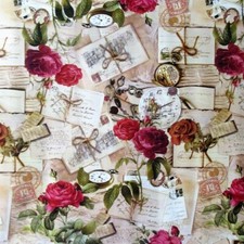 Tela Cerata Tovaglia Rose Postale K122A Angolare Rotondo Ovale