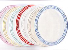 OBLO' OVALE IN AIDA 55 FORI DA RICAMARE A PUNTO CROCE IN DUE MISURE ASCIUGAMANO