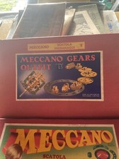 meccano vintage Liverpool Scatole 2A 3A 4A Meccano Ingranaggi Anni55