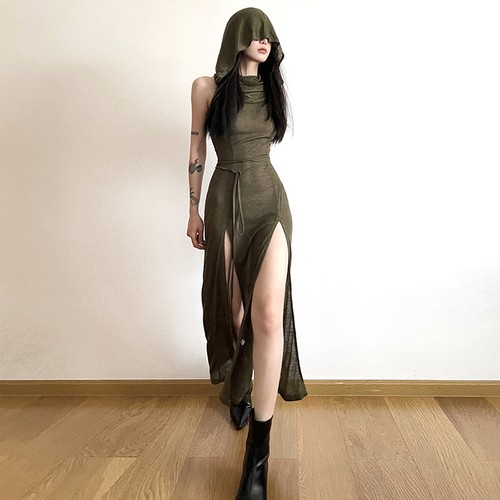 Abito midi donna gotico scuro