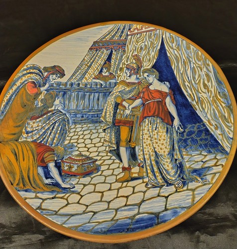 Piatto ceramica lustro - in,