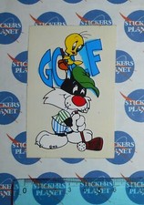 ADESIVO STICKER AUTOCOLLANT AUFKLEBER VINTAGE GATTO SILVESTRO & TITTI GOLF