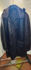 Cappotto donna vera pelle nero