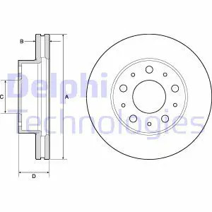 Disco freno ventilato - 2x,