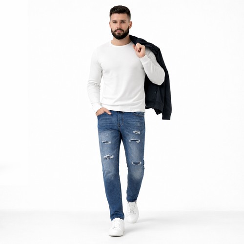 Jeans uomo slim - slim, blu