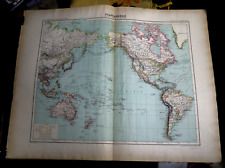 1898.Orig.Gogr.PLANISFERO TERRESTRE.MERCATORE.VIVIEN SAINT MARTEN.& World.Atlas.