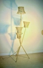 Piantana metallo bianco