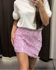 Minigonna Zara rosa con