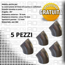 curva acciaio inox 45° 76 mm