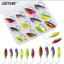 LOTTO 12 Cucchiaini Ondulanti,GLOW,  trout Area Spoon 3/5,3 gr, spinning trota 
