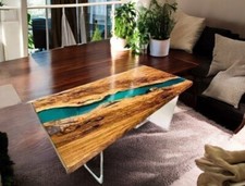 Caffetteria in resina epossidica verde famiglia pranzo tavolo bar bancone scrivania deco