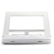 leggio da tavolo regolabile in legno bianco misura 20x25 cm.