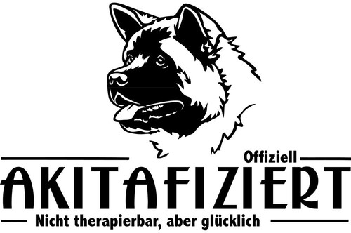 Adesivo auto american akita - auto,