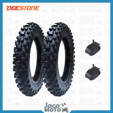 2 Copertoni Gomme Pneumatici + Camere 3 00 12 MINI MOTO CROSS TASSELLATI 4PR