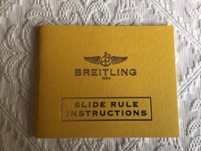 Libretto Breitling Slide Rule Instructions - Istruzioni Regolo Calcolatore