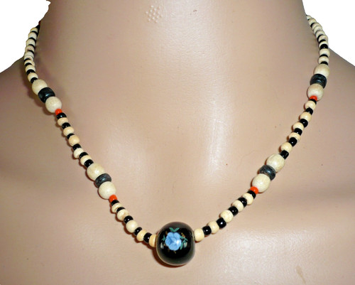 Collana corta legno 5 - in, 41,5