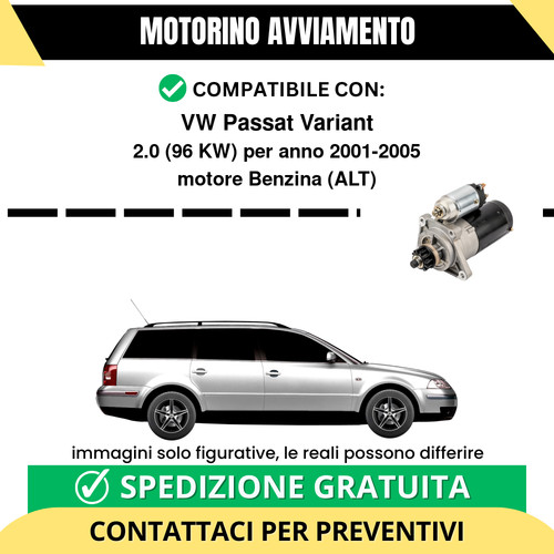 Motorino avviamento passat - vw,
