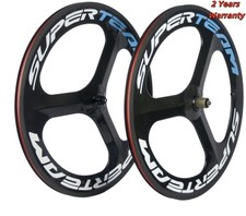 700C 70mm Tri Raggi Anteriore+Posteriore Set Ruote Pista Bici/Strada Bici Tre Raggi Ruote