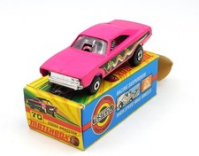 Matchbox Superfast Dodge Dragster #70 PINK BASE vintage die cast 1/64 England