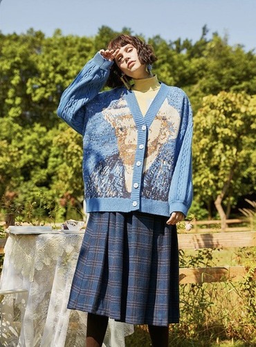 Cardigan lavorato maglia - maglia, con
