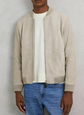 Giacca di pelle bianca uomo