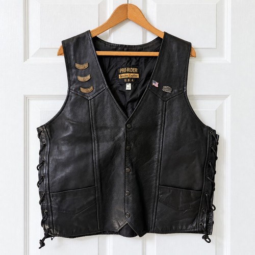 Gilet moto pelle - pelle, vintage