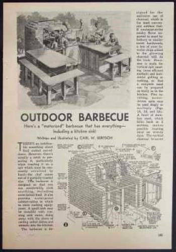 Barbecue mattoni con - mattoni,