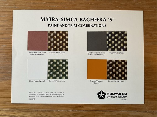 Brochure foglio unico - , matra
