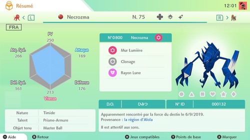 Necrozma shiny évent - Évent, fr