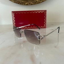 Occhiali da sole Cartier C Decor in platino - Vintage anni ’80/’90
