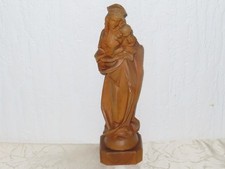Statua Sacra In Legno "Santa Maria Con Bambino" Immacolata, Anri!