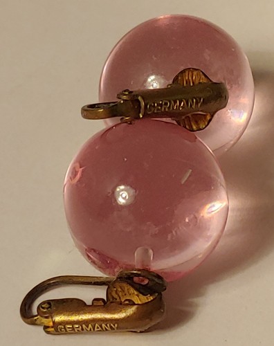 Orecchini grandi rosa - , lucite