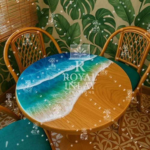 Tavolo rotondo resina - rotondo, ocean