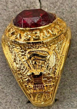 Army Anello Cristallo Rosso