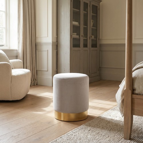 Pouf art decò - in, velluto
