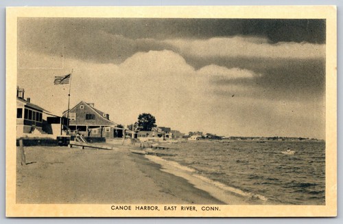 Cartolina epoca canoe - canoe, harbor