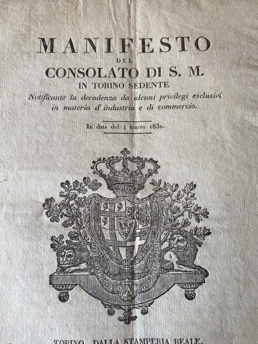 Antico manifesto del consolato - manifesto,